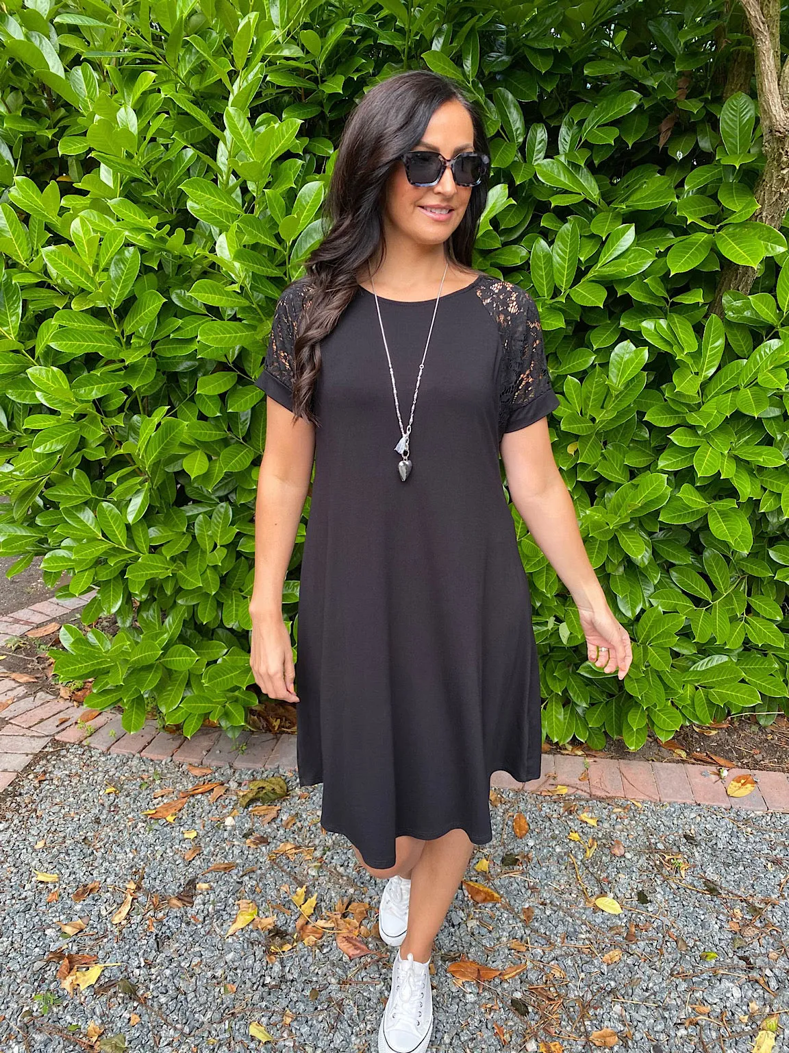 Lace Sleeve Dress Devon