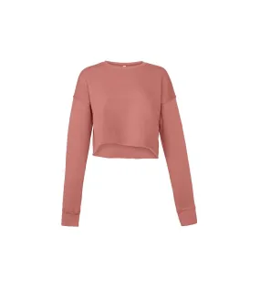 Ladies cropped sweatshirt mauve Bella + Canvas