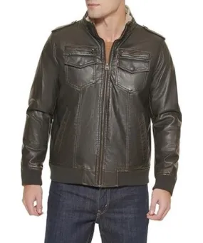 Levi's Men's Leather Aviator Bomber