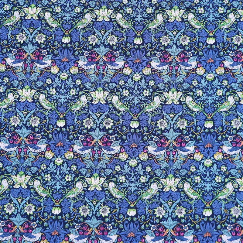 Liberty Fabrics Tana Lawn - Strawberry Thief - Navy