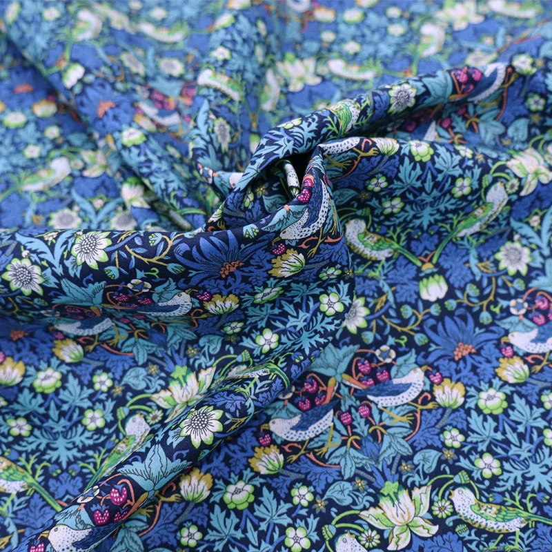 Liberty Fabrics Tana Lawn - Strawberry Thief - Navy