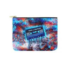 Life's A Mixtape Trippy Graffiti Canvas 8''x 6'' Carry-All Zipper Pouch