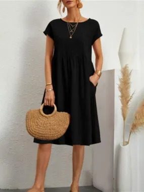 Loose Short Sleeve Summer Dress