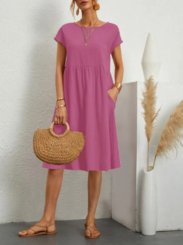 Loose Short Sleeve Summer Dress