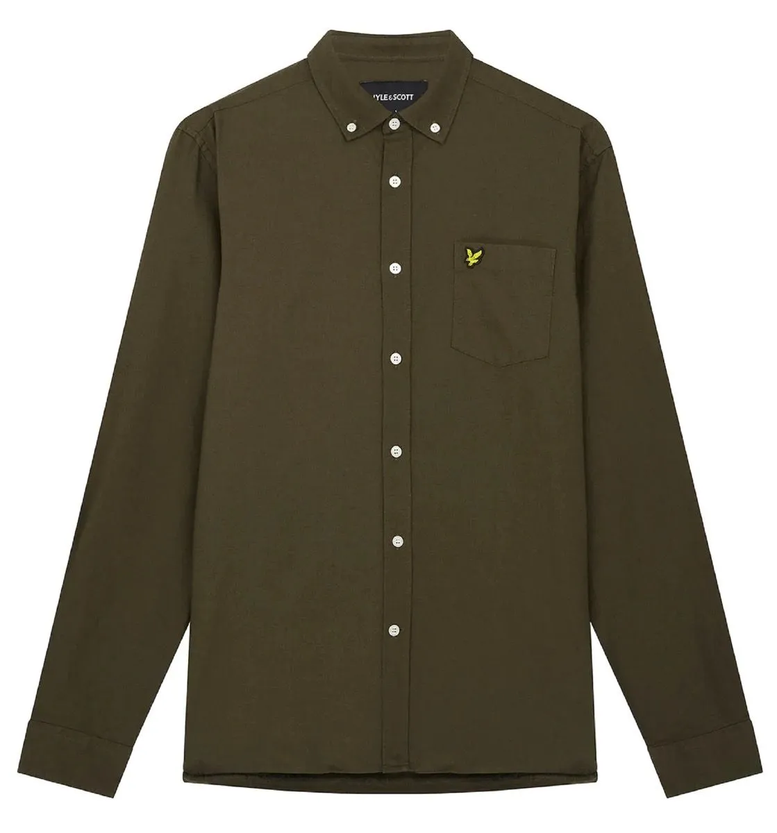 Lyle & Scott Core Oxford Long Sleeve Shirt Olive