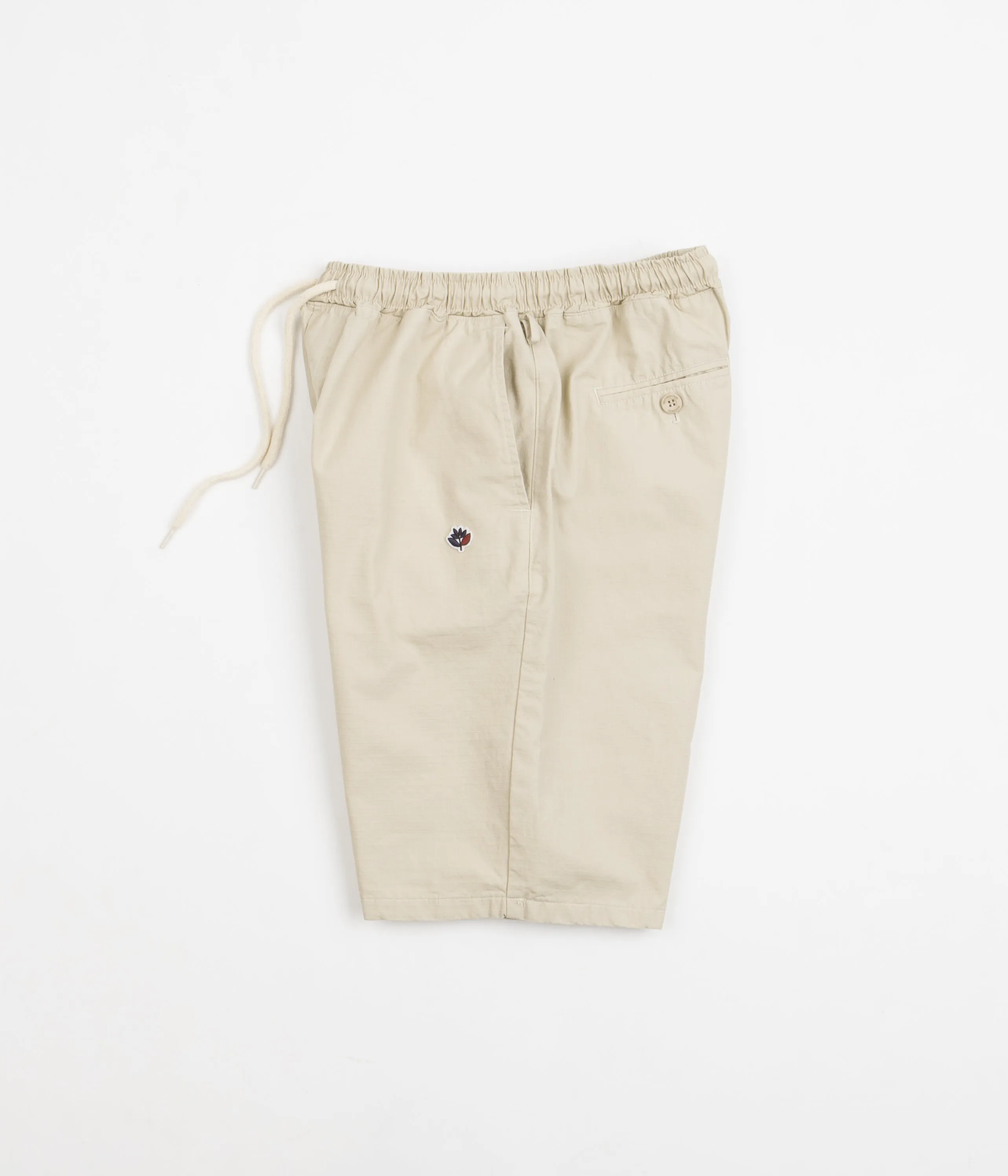 Magenta Ripstop Loose Long Shorts - Sand