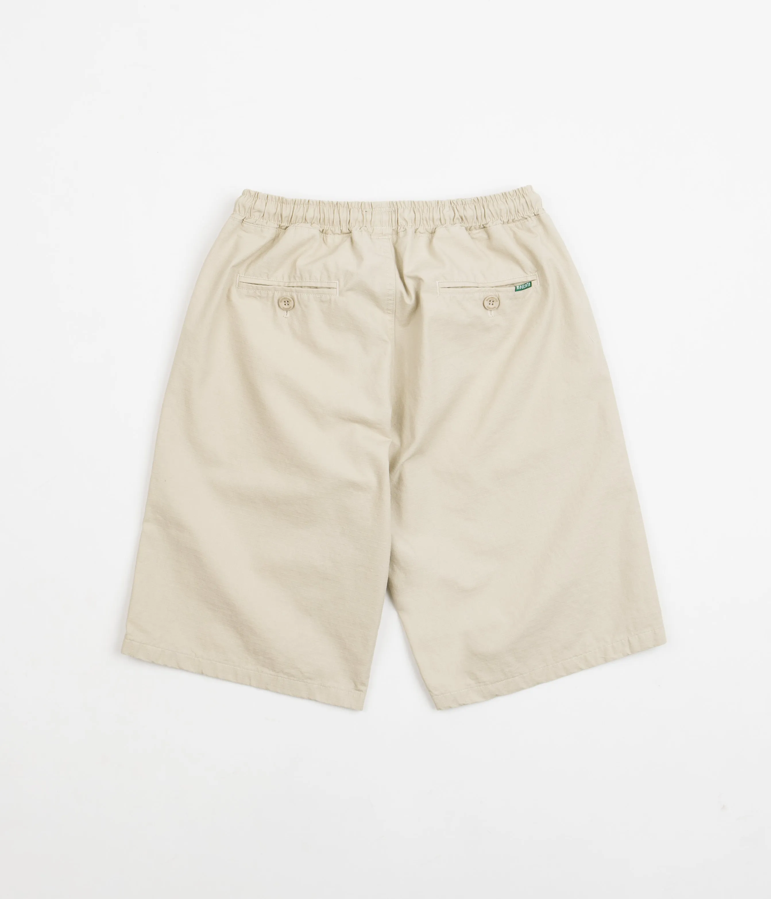 Magenta Ripstop Loose Long Shorts - Sand