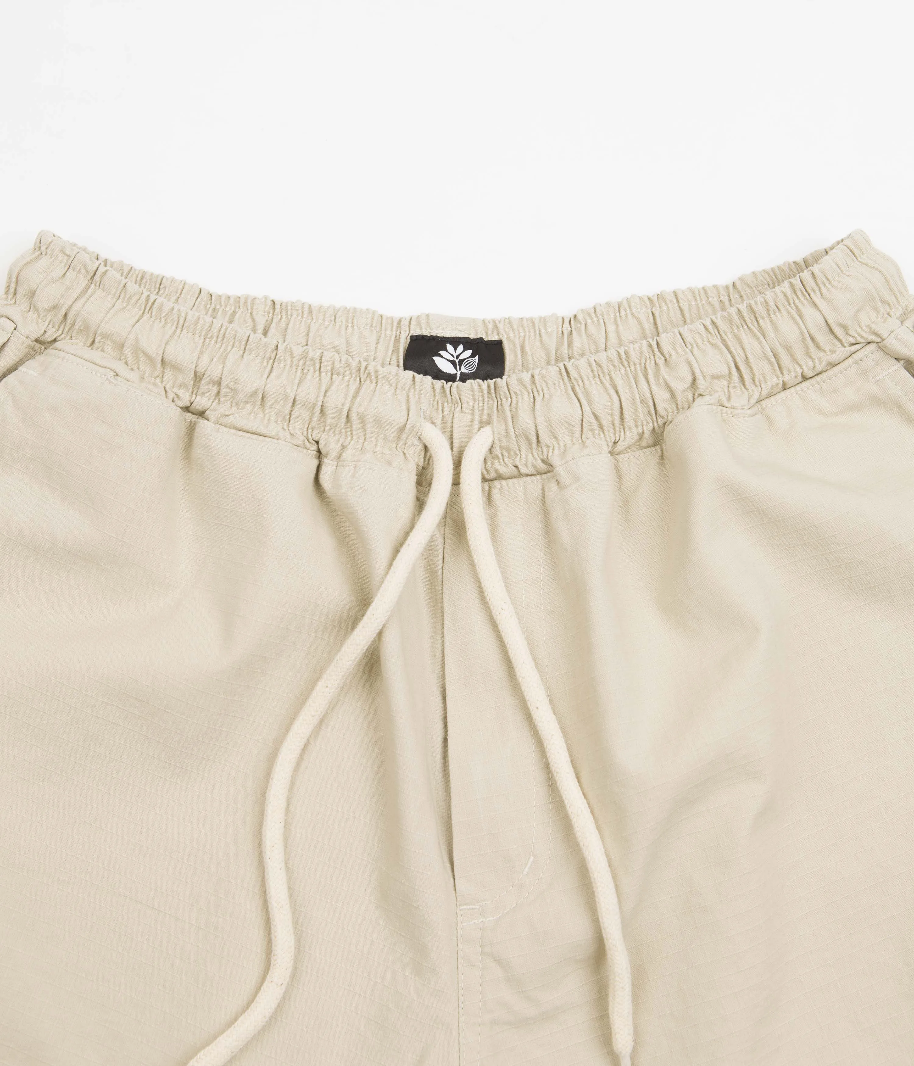 Magenta Ripstop Loose Long Shorts - Sand