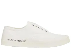 MAISON KITSUN PRINTED SOLE CANVAS LACED (CREAM)