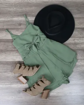 Maison Wrap Romper in Olive