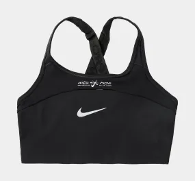 Megan Thee Stallion Medium Support Non Padded Sports Bra Womens Top (Black/White)