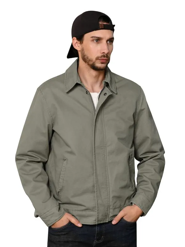 Men's Canvas Utility Work Wear Lightweight Casual Military Jacket