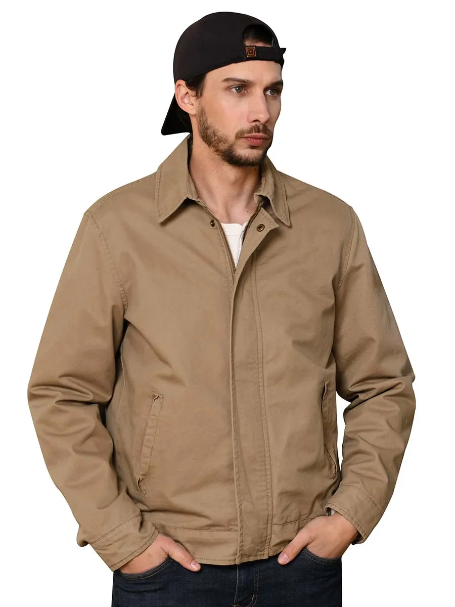 Men's Canvas Utility Work Wear Lightweight Casual Military Jacket