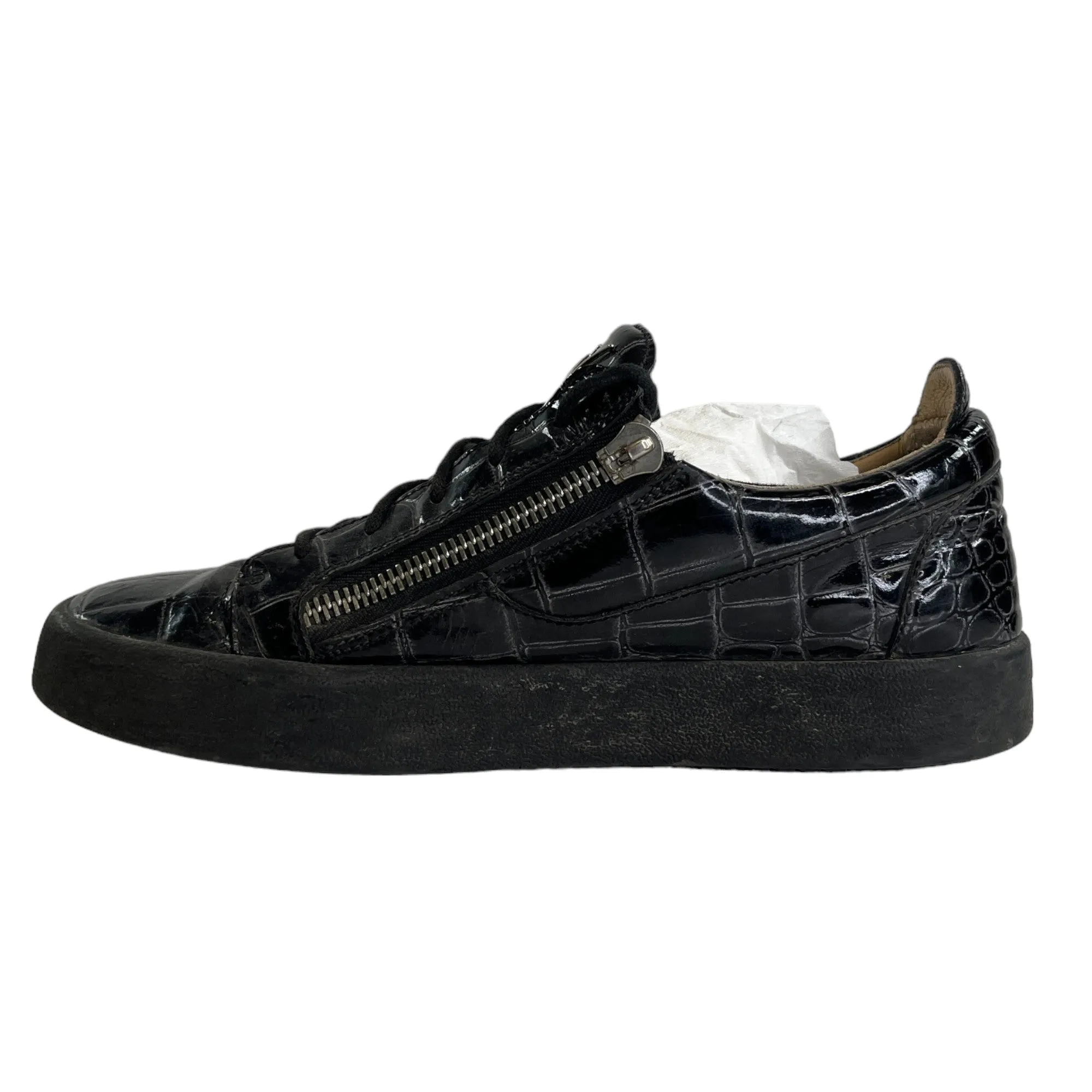 Men's May Croc Low Trainers Black Size EU 44.5 / UK 10.5