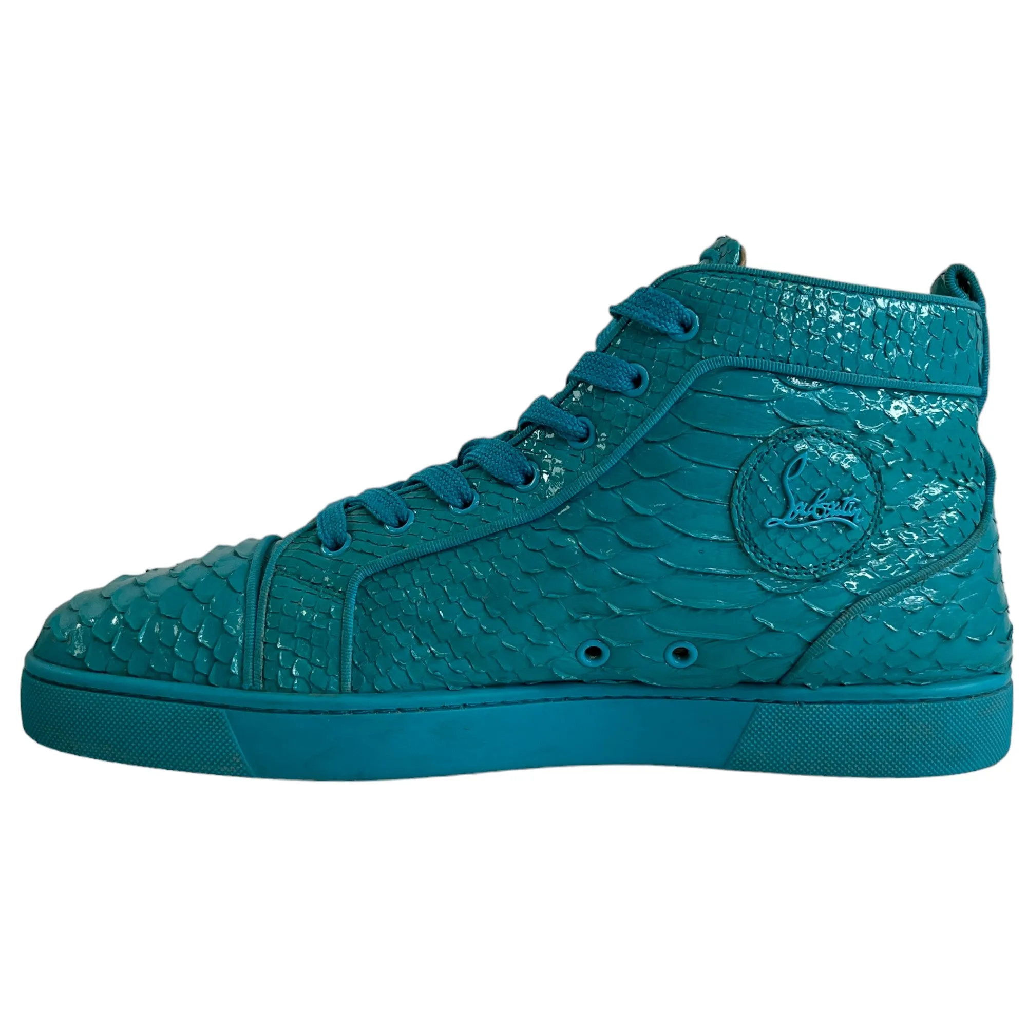 Men's Rantus Snakeskin High Trainers Blue Size EU 43.5 / UK 9.5