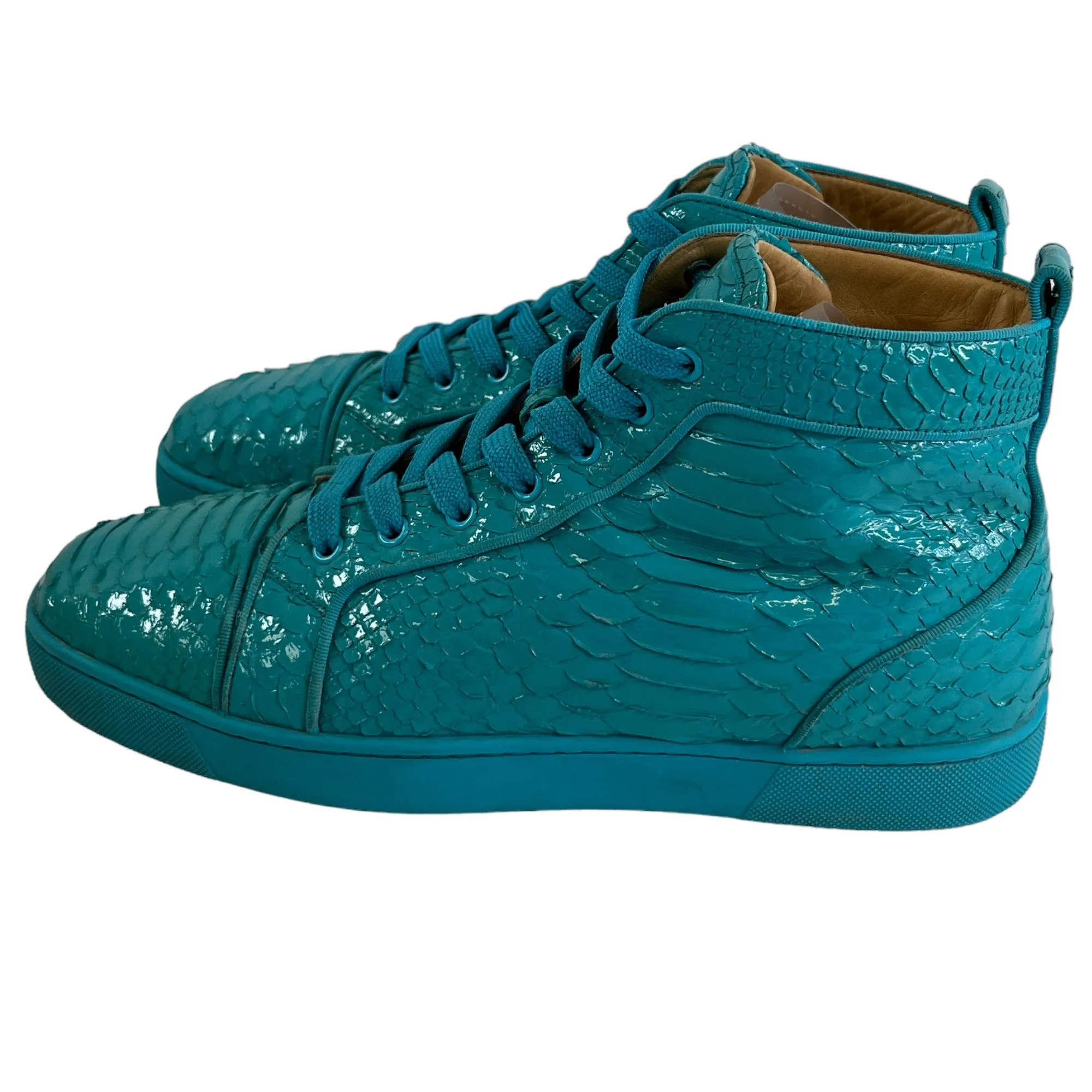 Men's Rantus Snakeskin High Trainers Blue Size EU 43.5 / UK 9.5