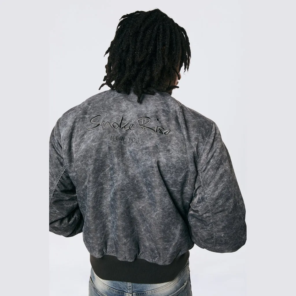 Men's Washed MA1 Bomber Jacket Black - Online Exclusive