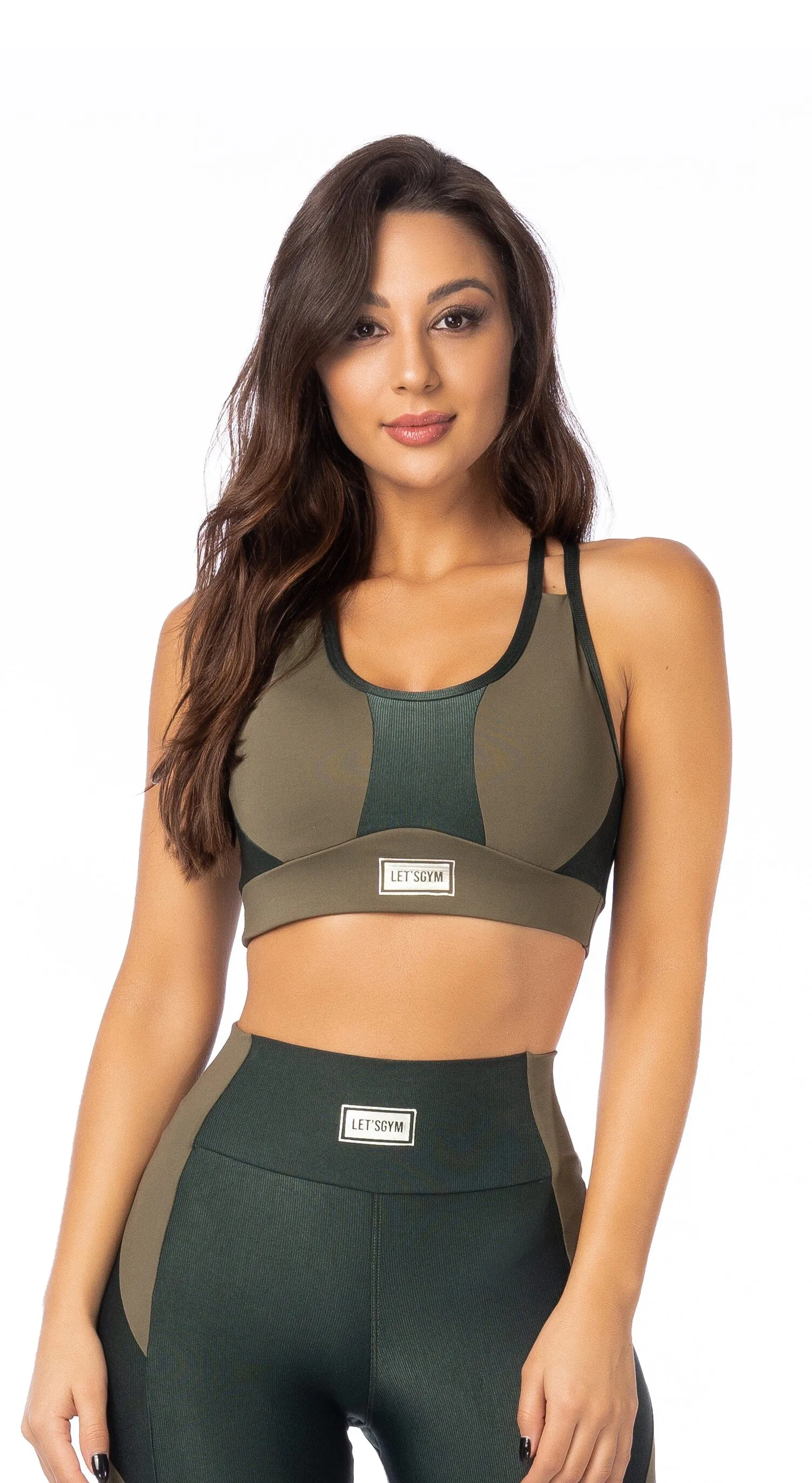 Minimal Sports Bra - Olive Green