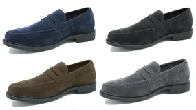 Mocassini uomo Class scamosciati Oxford scarpe eleganti blu nero marrone grigio