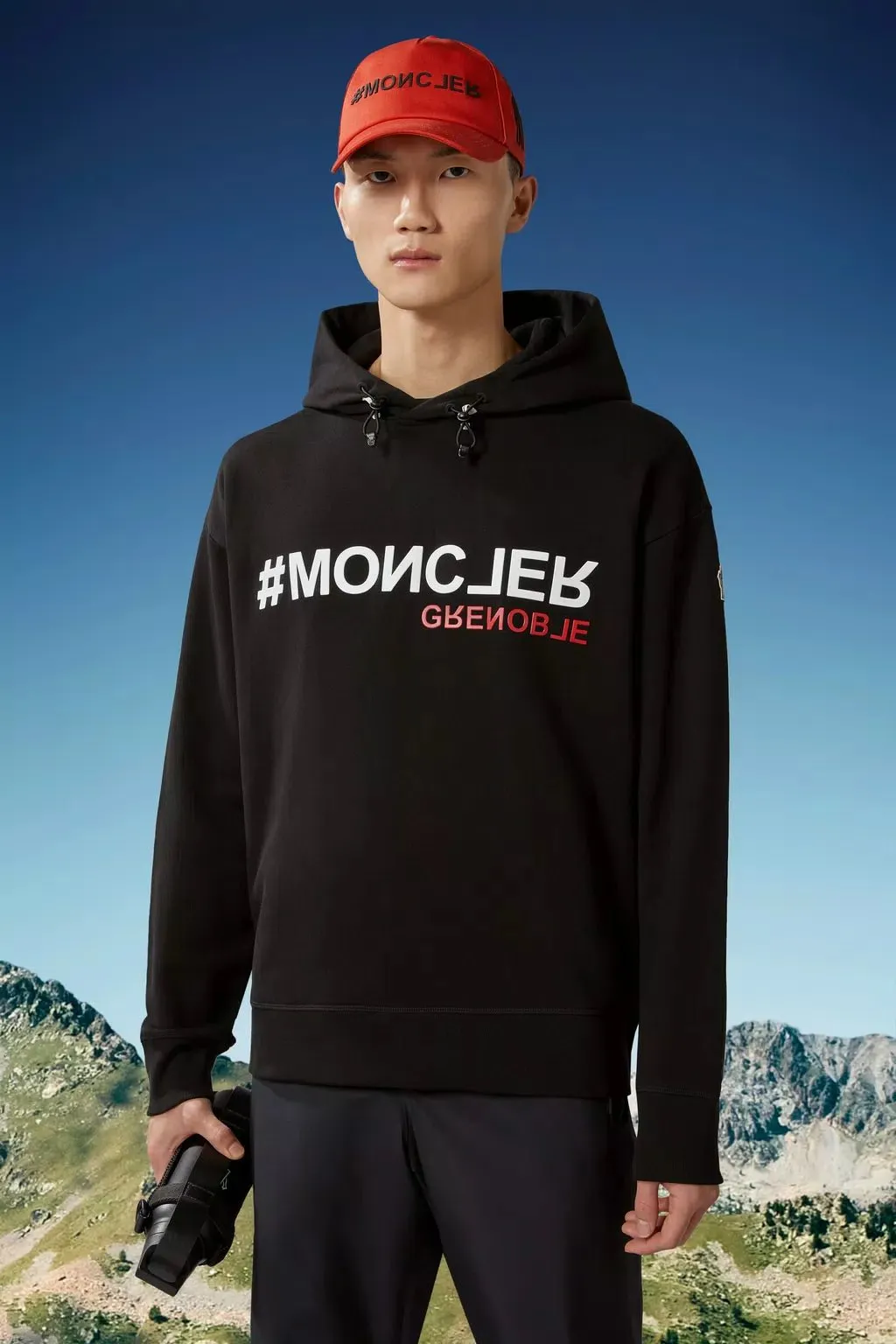 Moncler Grenoble - Sweat à capuche black à logo