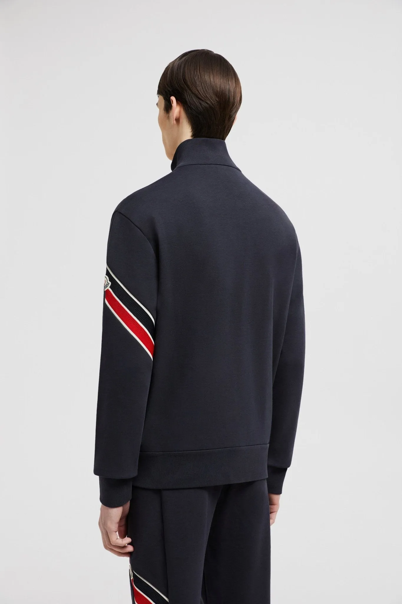 Moncler - Sweat zippé à bordure tricolore