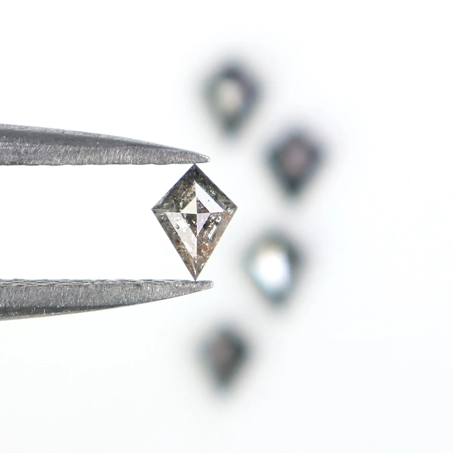 Natural Loose Kite Diamond, Salt And Pepper Kite Diamond, Natural Loose Diamond, Kite Rose Cut Diamond, Kite Cut, 0.42 CT Kite S