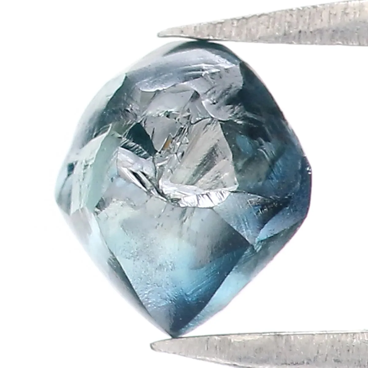 Natural Loose Rough Blue Color Diamond 0.91 CT 5.73 MM Rough Irregular Cut Diamond KDL2239