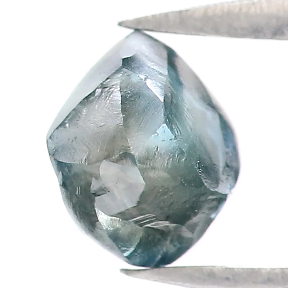 Natural Loose Rough Blue Color Diamond 0.91 CT 5.73 MM Rough Irregular Cut Diamond KDL2239