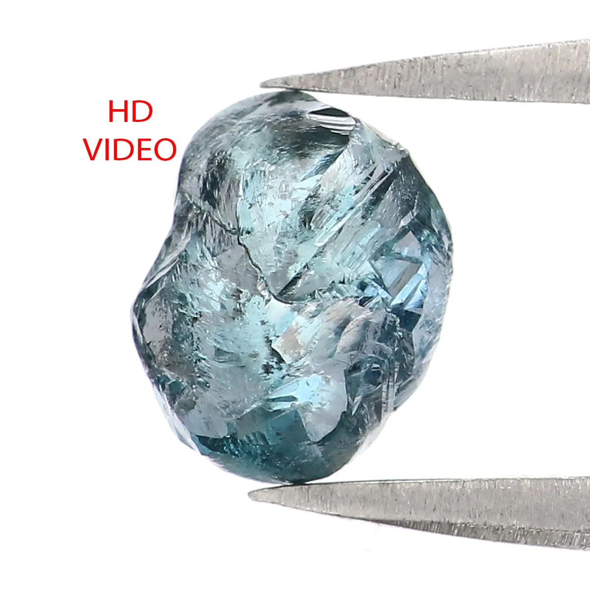 Natural Loose Rough Blue Color Diamond 1.49 CT 7.07 MM Rough Irregular Cut Diamond KDL2274