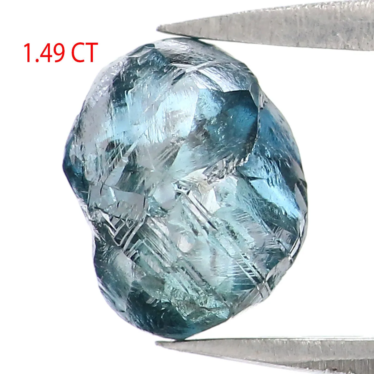 Natural Loose Rough Blue Color Diamond 1.49 CT 7.07 MM Rough Irregular Cut Diamond KDL2274