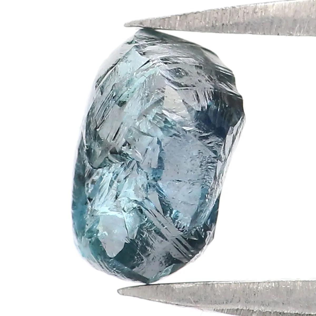 Natural Loose Rough Blue Color Diamond 1.49 CT 7.07 MM Rough Irregular Cut Diamond KDL2274