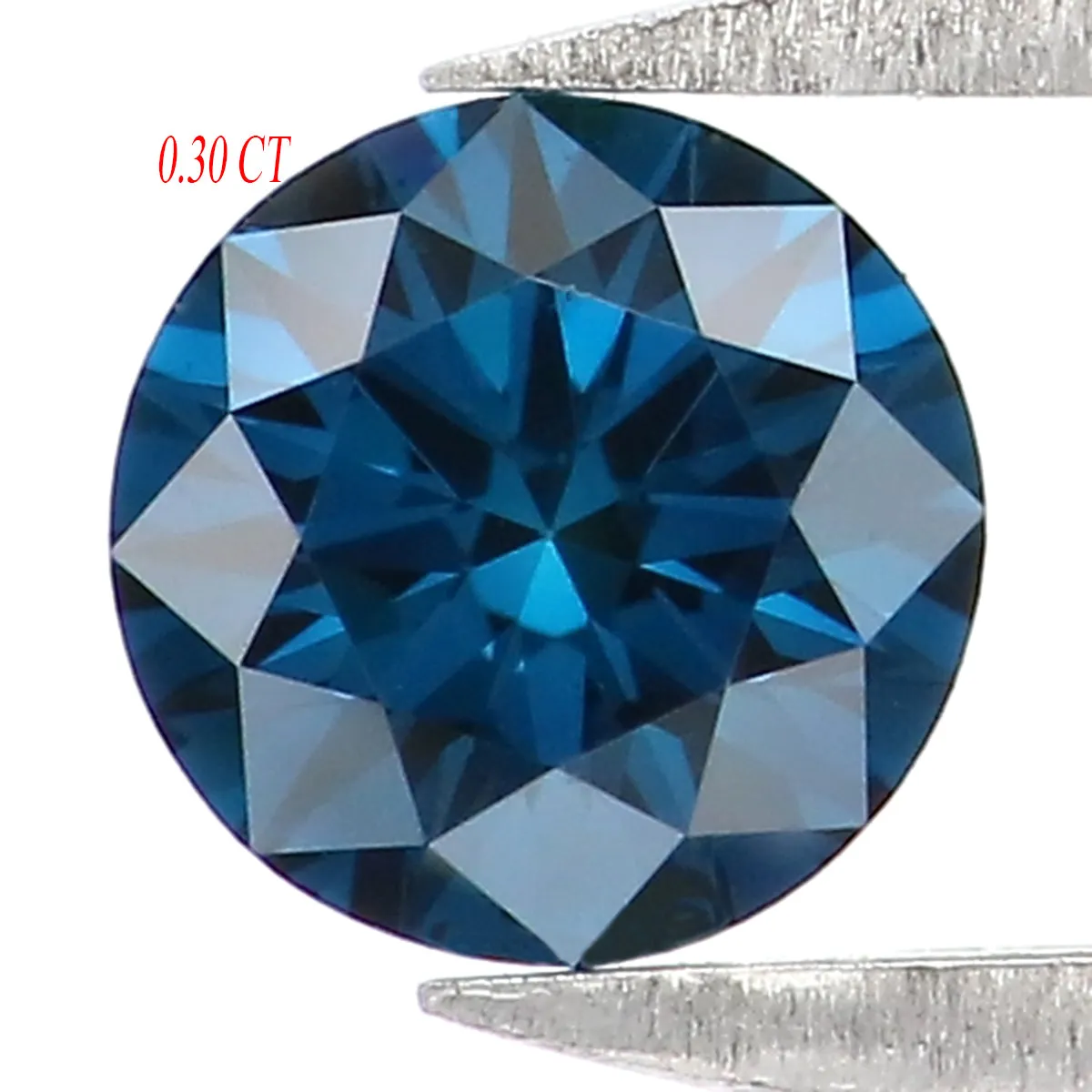 Natural Loose Round Blue Color Diamond 0.30 CT 4.35 MM Round Brilliant Cut Diamond L1881