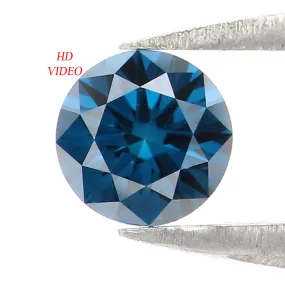 Natural Loose Round Blue Color Diamond 0.30 CT 4.35 MM Round Brilliant Cut Diamond L1881