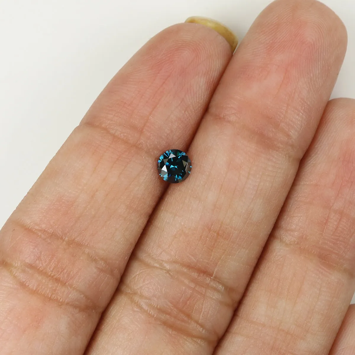 Natural Loose Round Blue Color Diamond 0.30 CT 4.35 MM Round Brilliant Cut Diamond L1881