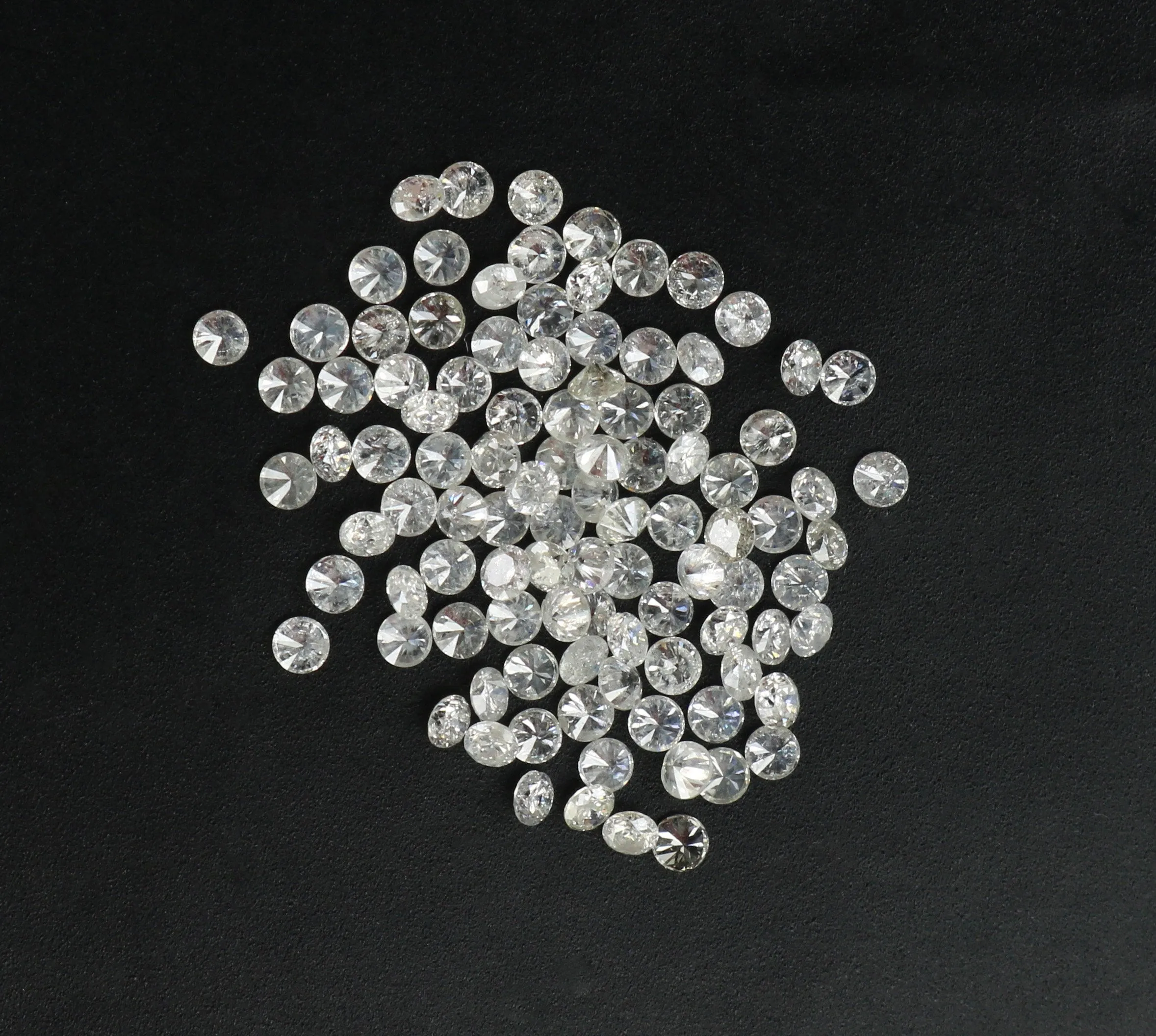 Natural Loose Round Diamond G H White Color I1 I3 Clarity 100 Pcs Lot 0.70 To 0.80 MM Size Q02