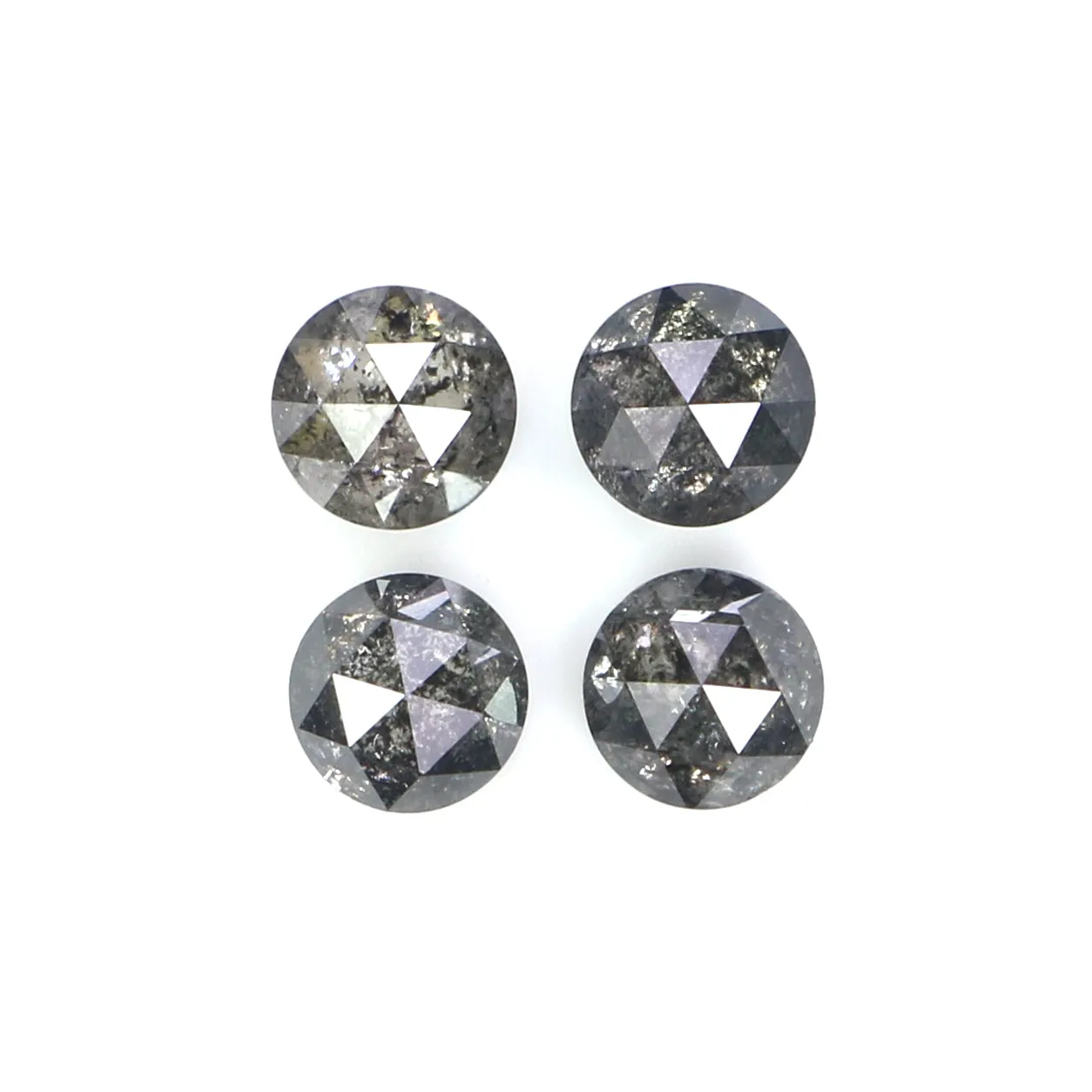 Natural Loose Round Rose Cut Diamond, Salt And Pepper Round Diamond, Natural Loose Diamond, Rose Cut Diamond, 1.02 CT Round Shap