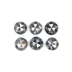 Natural Loose Round Rose Cut Diamond, Salt And Pepper Round Diamond, Natural Loose Diamond, Rose Cut Diamond, 1.16 CT Round Shap