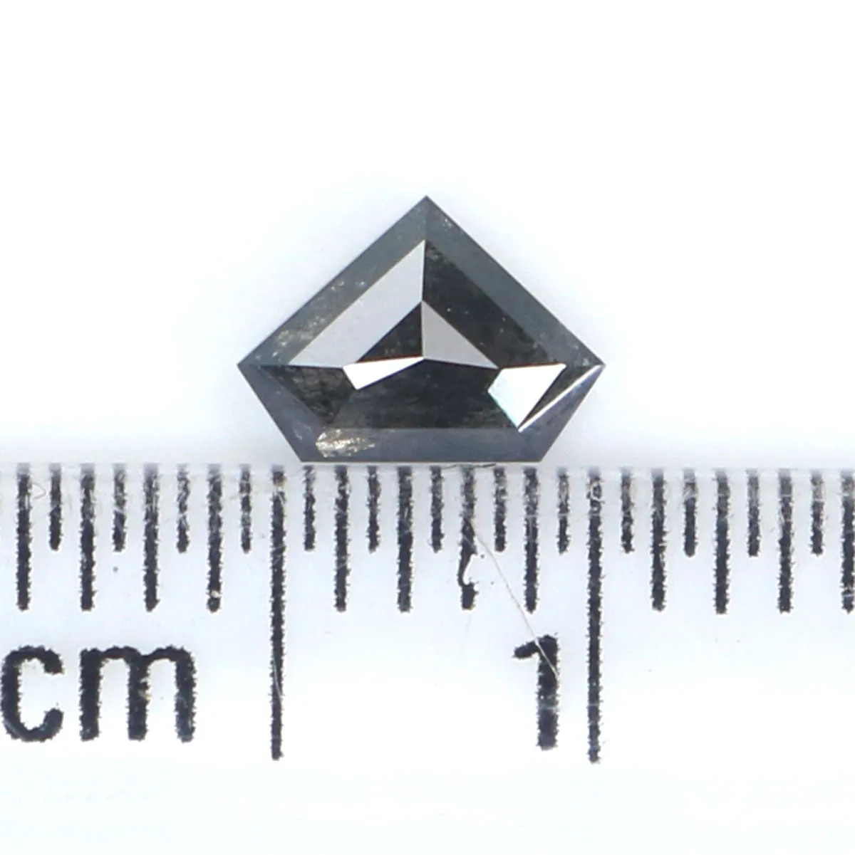 Natural Loose Shield Salt And Pepper Diamond Black Grey Color 0.35 CT 4.22 MM Shield Shape Rose Cut Diamond KR2577