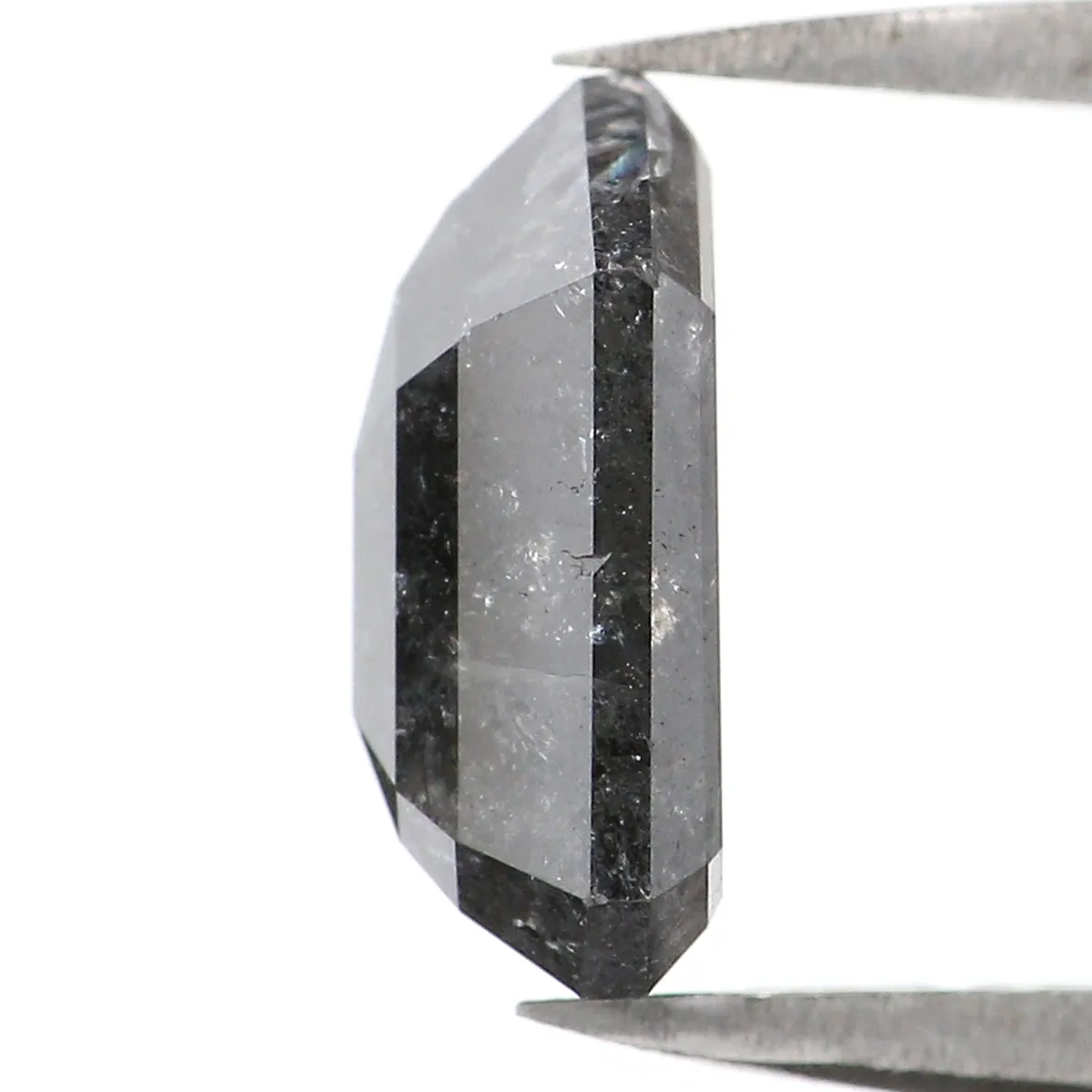 Natural Loose Shield Salt And Pepper Diamond Black Grey Color 2.26 CT 9.60 MM Shield Shape Rose Cut Diamond L8216