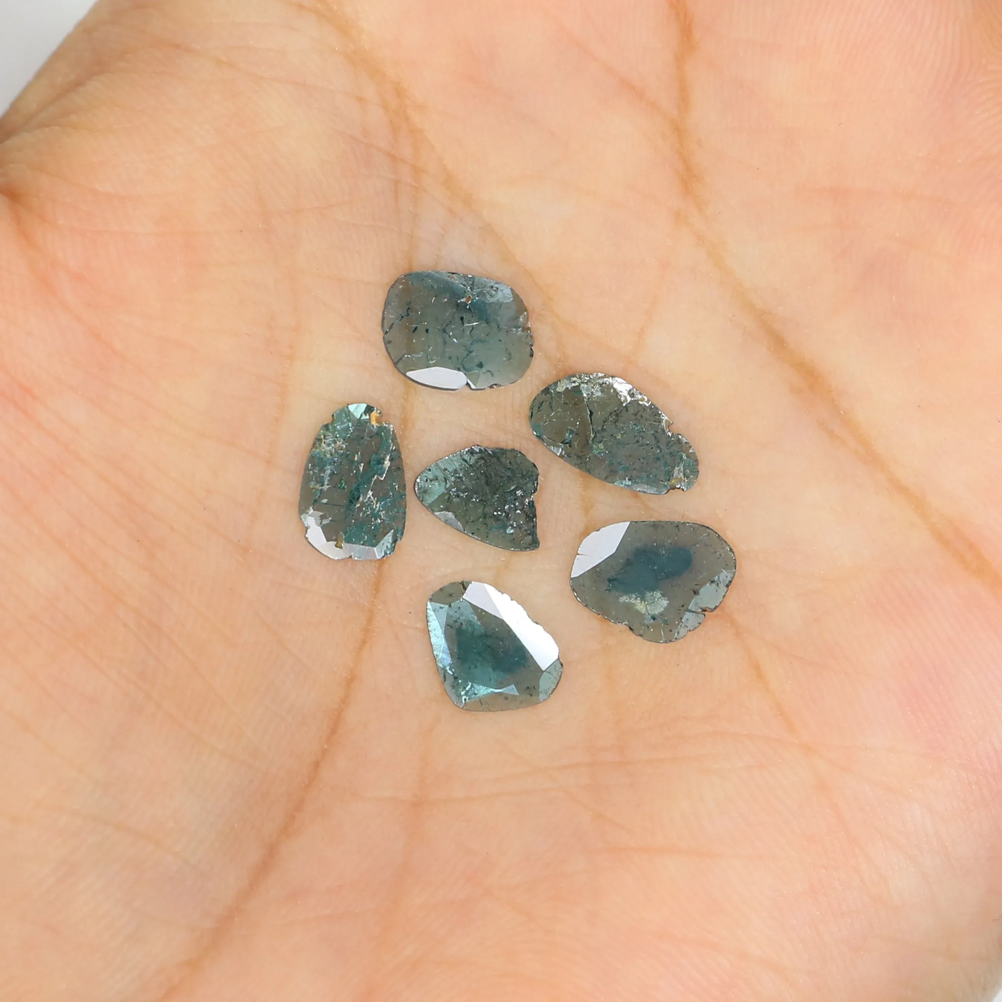 Natural Loose Slice Diamond, Slice Blue Color Diamond, Natural Loose Diamond, Slice Cut Diamond, Irregular Cut 1.36 CT Slice Sha