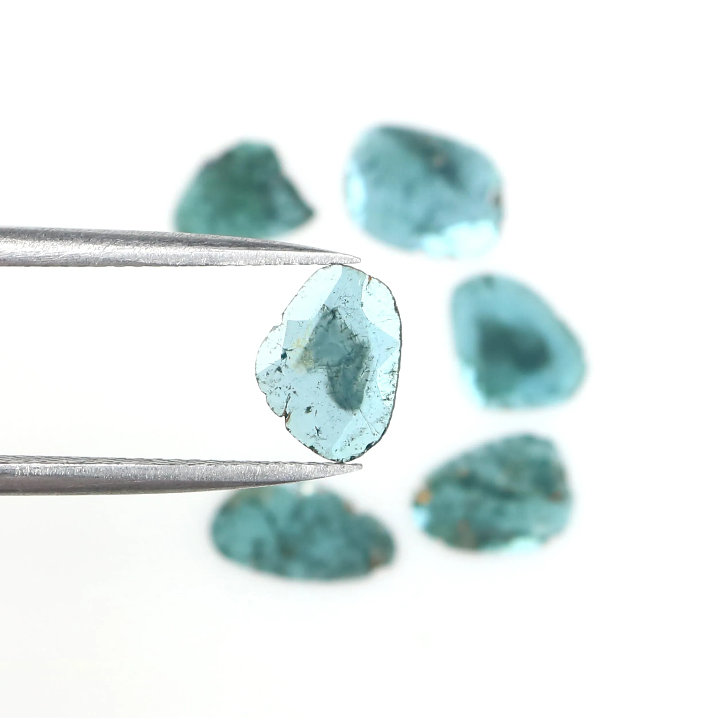 Natural Loose Slice Diamond, Slice Blue Color Diamond, Natural Loose Diamond, Slice Cut Diamond, Irregular Cut 1.36 CT Slice Sha