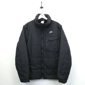 NIKE 00s Bomber Jacket Black | Medium