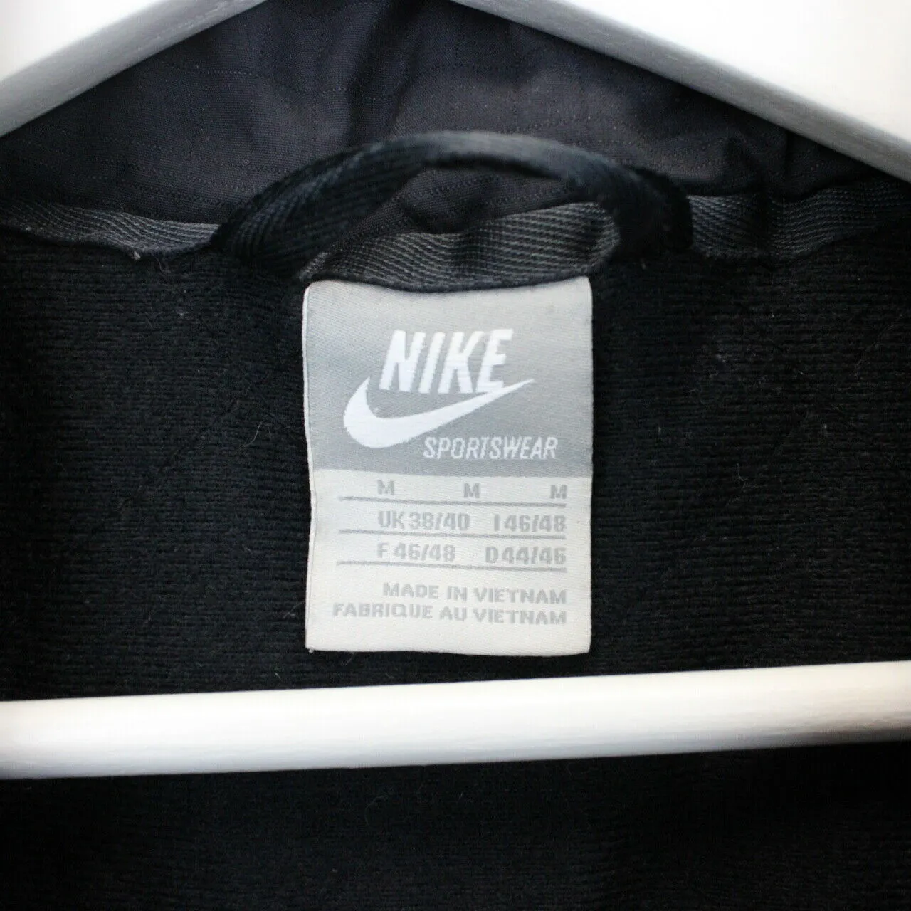 NIKE 00s Bomber Jacket Black | Medium