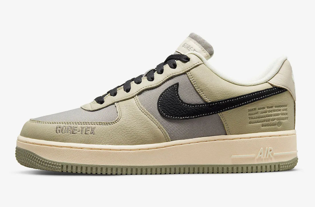 Nike Air Force 1 Low Rattan Gore-Tex Olive Black Moon Fossil DO2760-206