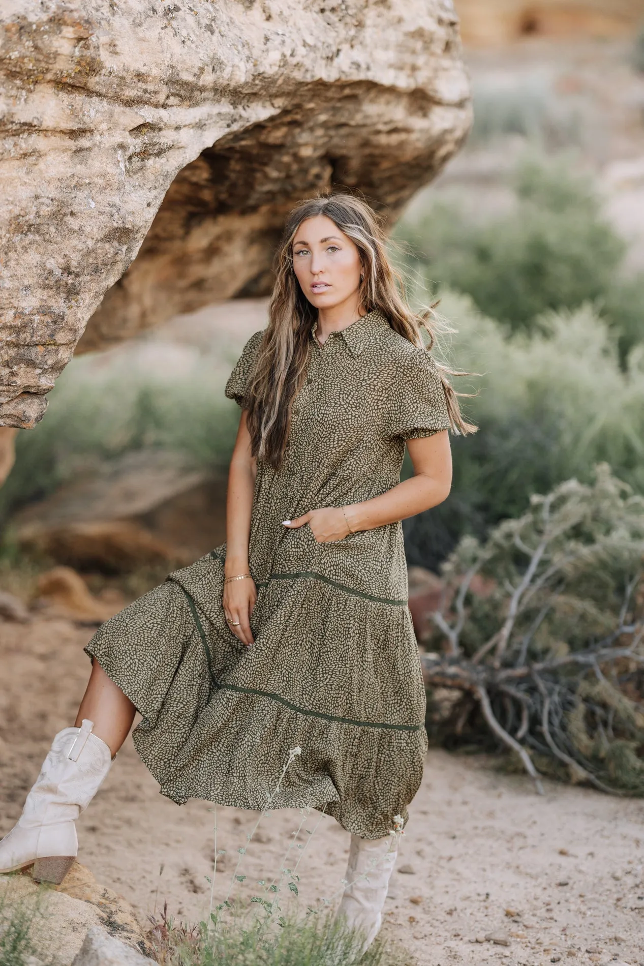 Nina Dress in Olive