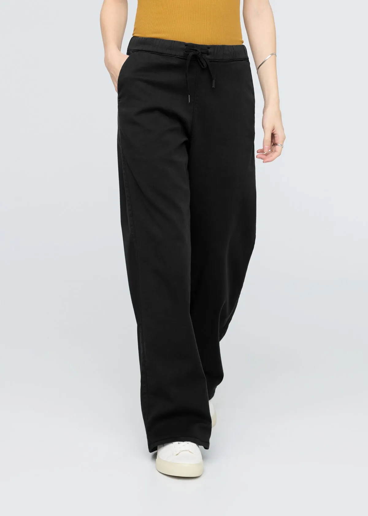 No Sweat Wide Leg Pant - Black