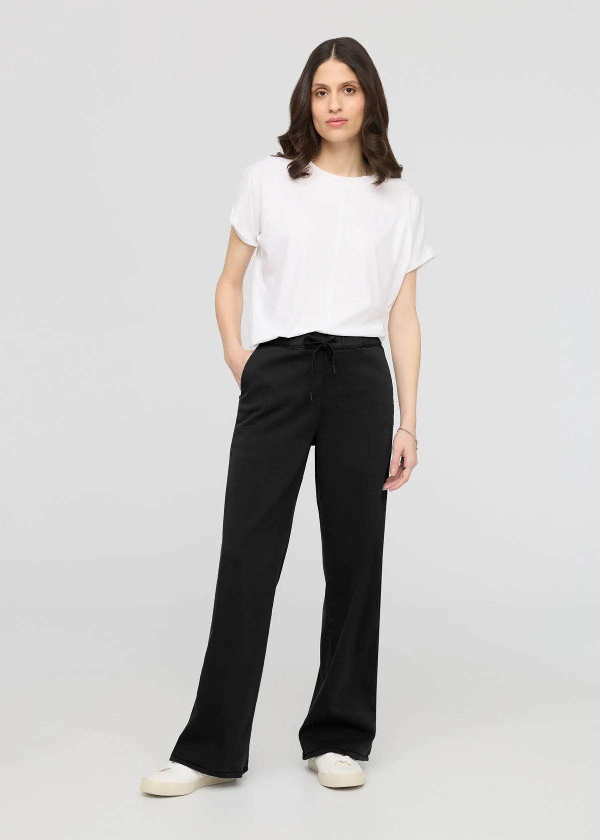 No Sweat Wide Leg Pant - Black