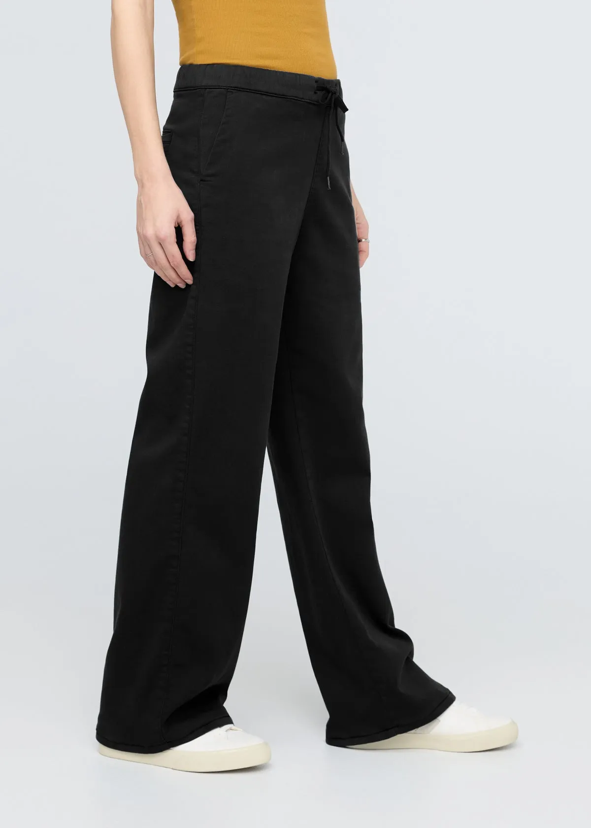 No Sweat Wide Leg Pant - Black