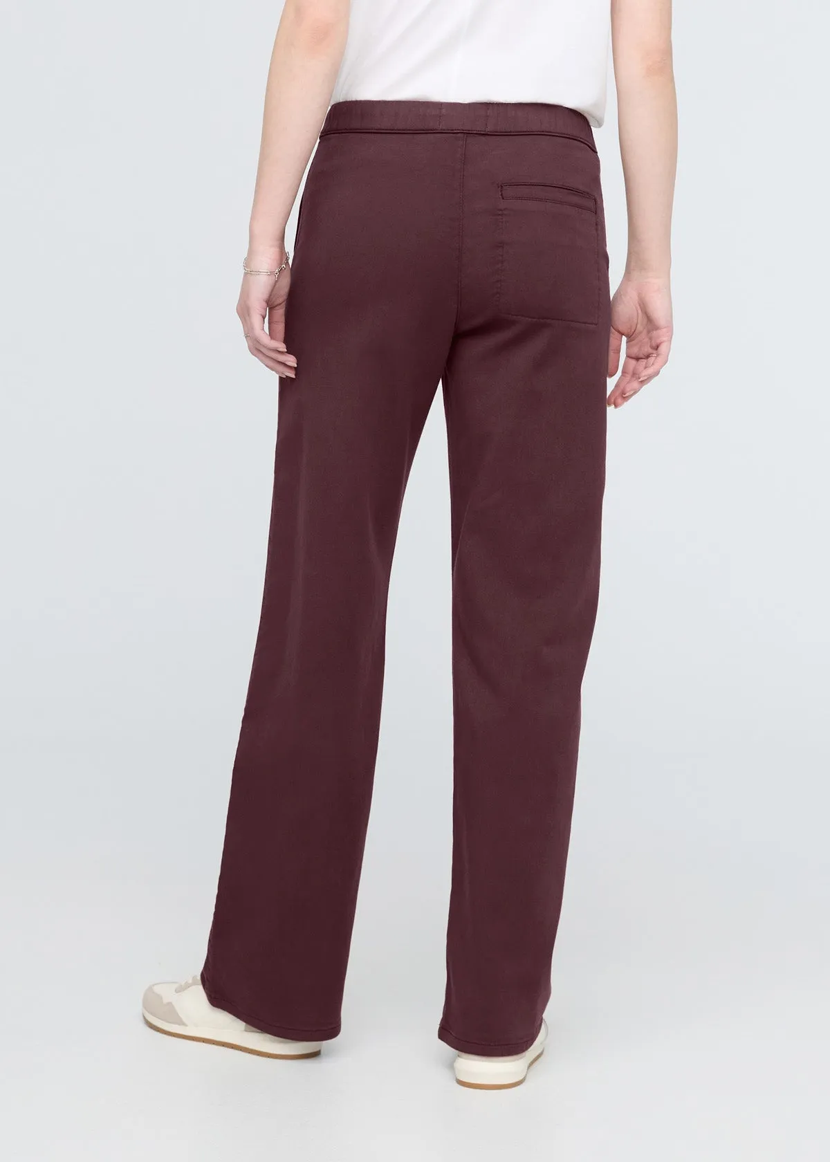 No Sweat Wide Leg Pant - Raisin