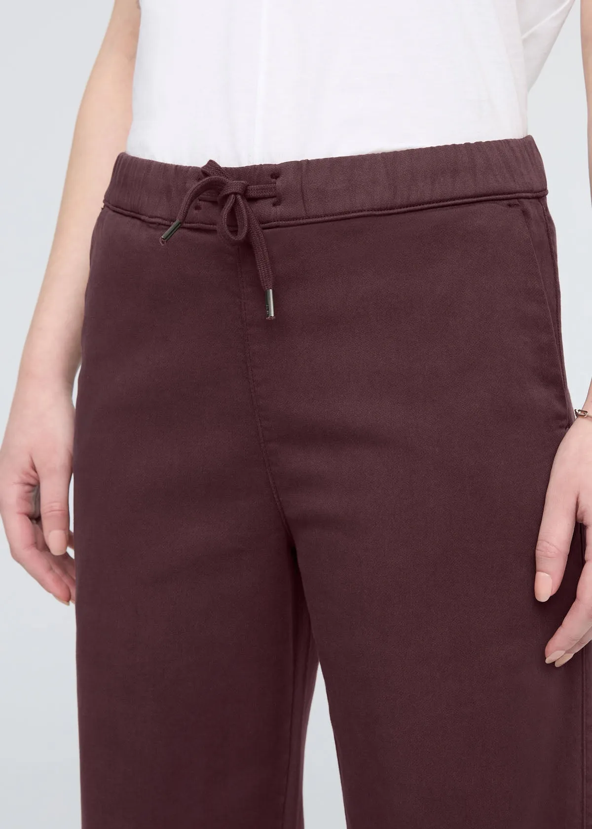 No Sweat Wide Leg Pant - Raisin